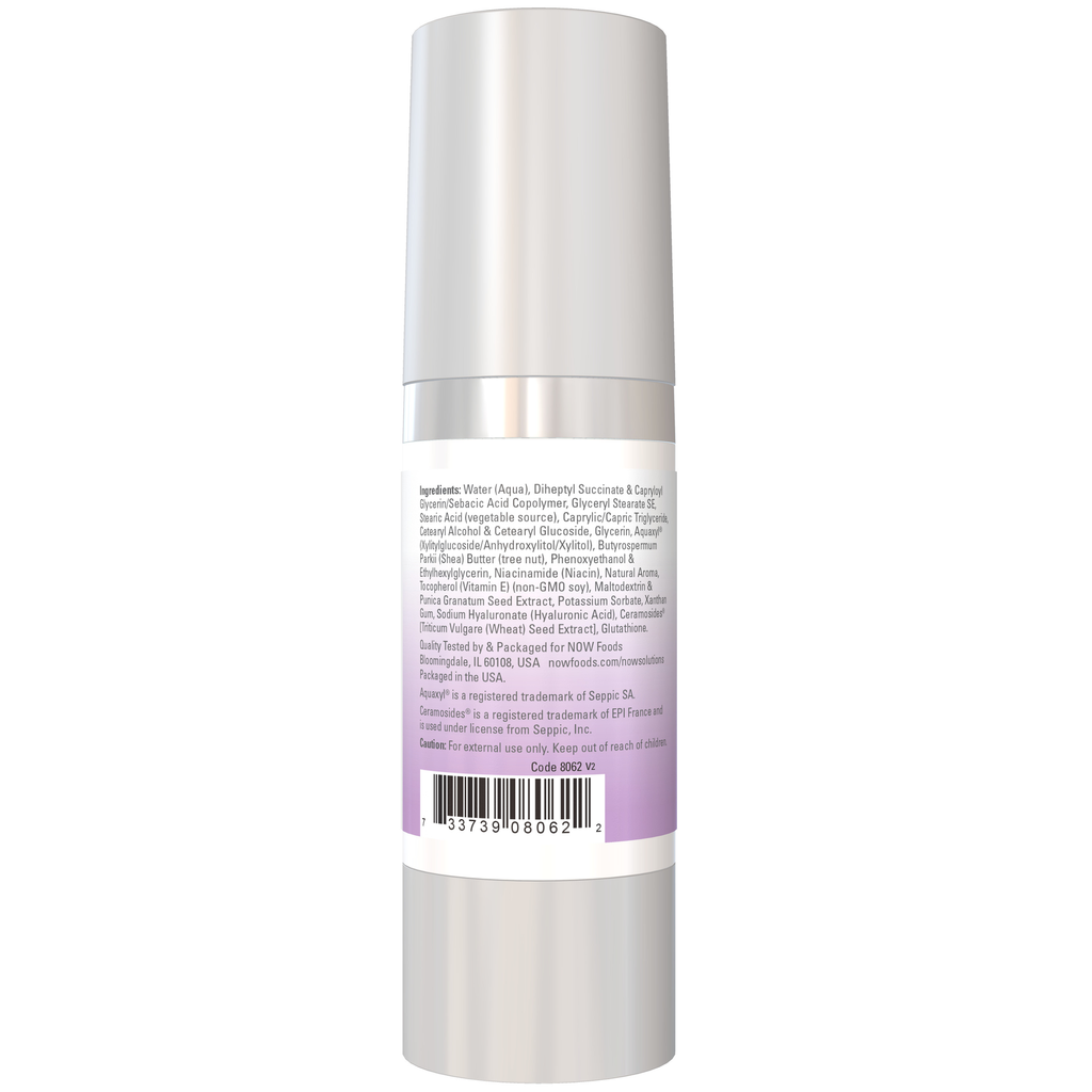 NOW Foods Glutathione Skin Brightener™ Cream - 2 fl. oz. – Label details / Etykieta producenta