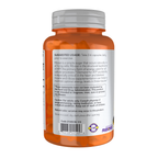 NOW Foods D-Ribose 750 mg - 120 Veg Capsules – Left label / Etykieta producenta