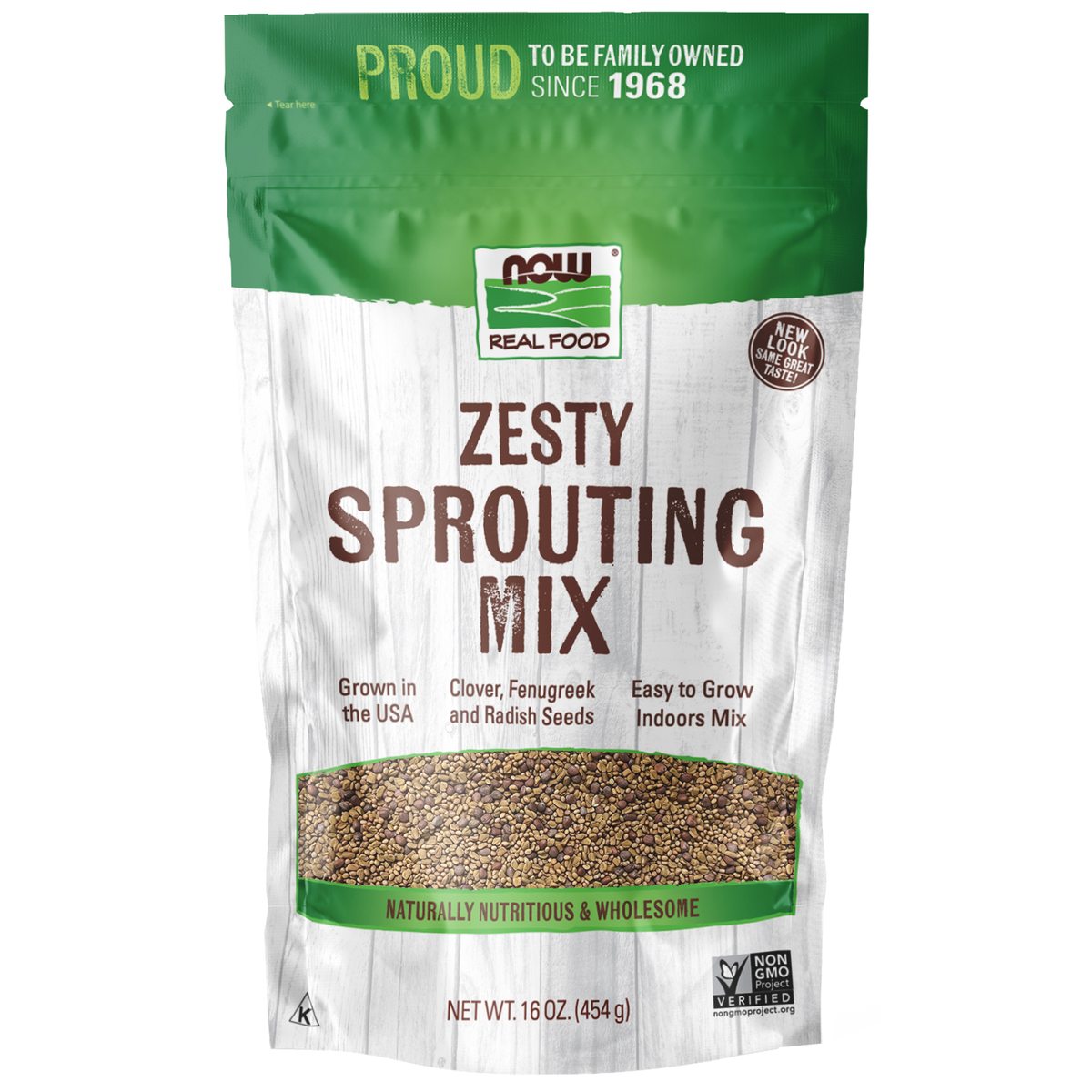 NOW Foods Zesty Sprouting Mix - 16 oz. / Zesty do kiełkowania Mix - 16 oz.
