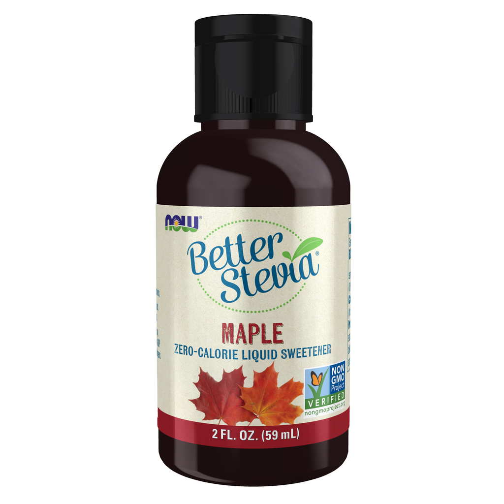 NOW Foods BetterStevia® Liquid, Maple - 2 fl. oz. / BetterStevia® płyn, Maple - 2 fl oz