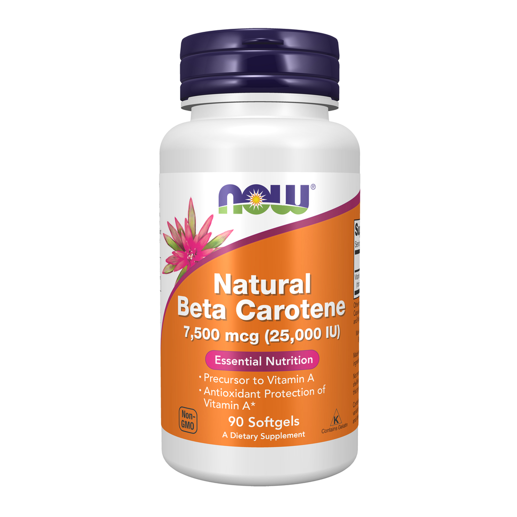 NOW Foods Beta Carotene, Natural 7,500 mcg - 90 Softgels / Beta Carotene, naturalny 7,500 mcg - 90 kapsułek miękkich