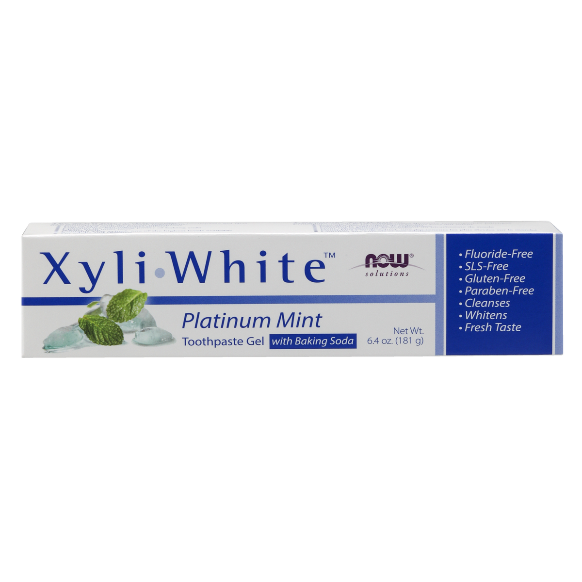 NOW Foods Xyliwhite™ Platinum Mint Toothpaste Gel with Baking Soda - 6.4 oz. / Xyliwhite™ Platinum mięta pasta do zębów żel z do pieczenia Soda - 6.4 oz.