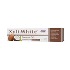 NOW Foods XyliWhite™ Coconut Oil Toothpaste Gel - 6.4 oz – Right label / Etykieta producenta