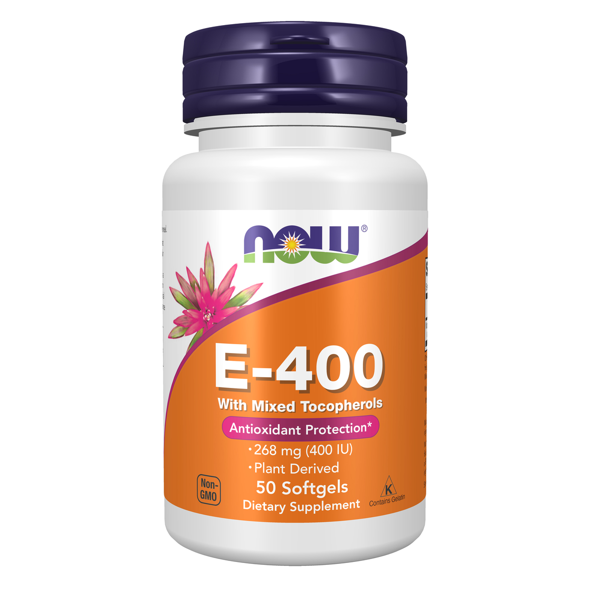 NOW Foods Vitamin E-400 With Mixed Tocopherols - 50 Softgels / witamina E-400 z mieszane tokoferole - 50 kapsułek miękkich