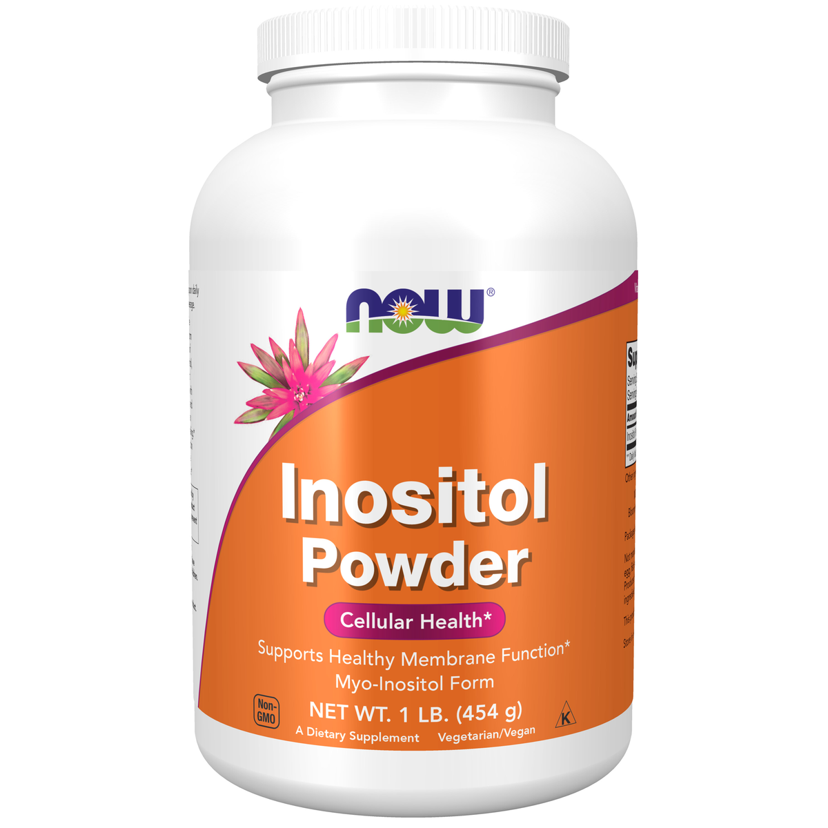 NOW Foods Inositol Powder Vegetarian - 1 lb. / inozytol proszek wegetariański - 1 lb.