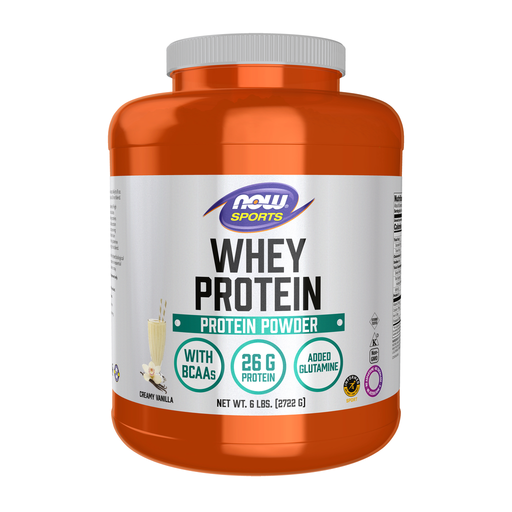 NOW Foods Whey Protein, Creamy Vanilla Powder - 6 lbs. / białko serwatkowe, kremowa wanilia proszek - 6 lb
