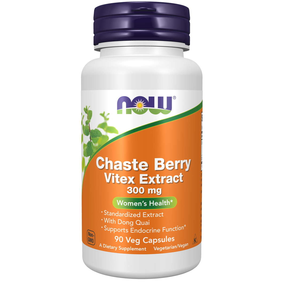 NOW Foods Chaste Berry Vitex Extract 300 mg - 90 Veg Capsules / Chaste owoce jagodowe Vitex ekstrakt 300 mg - 90 kapsułek roślinnych