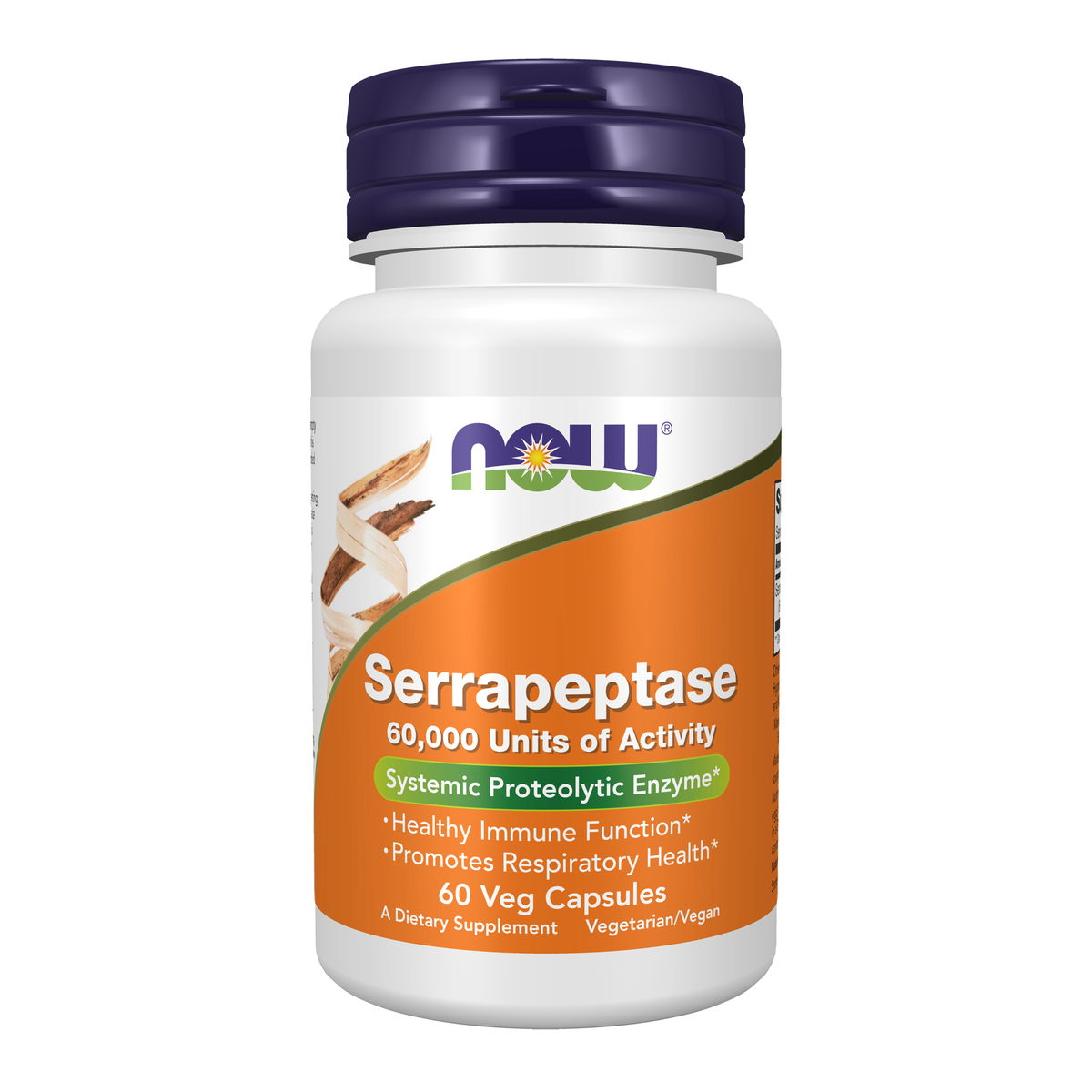 NOW Foods Serrapeptase - 60 Veg Capsules / serrapeptaza - 60 kapsułek roślinnych