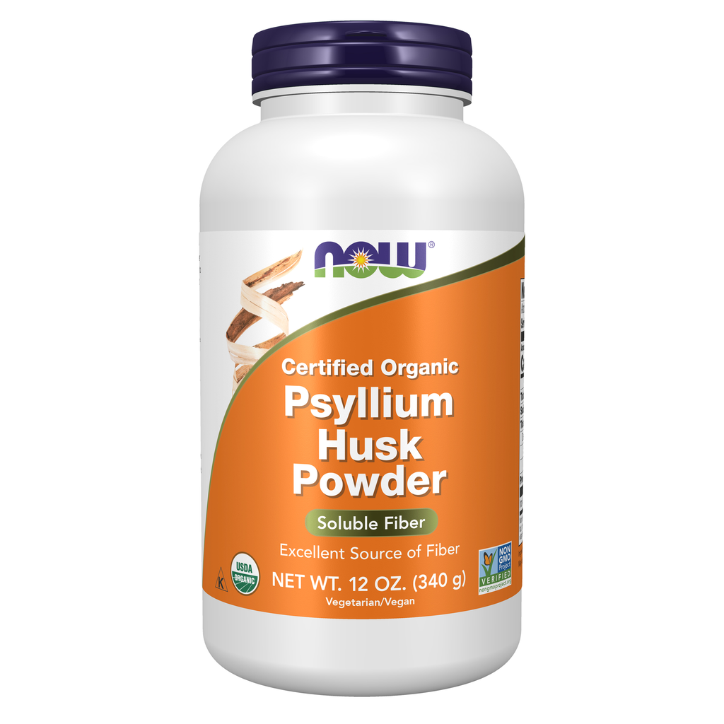 NOW Foods Psyllium Husk Powder, Organic - 12 oz. / babka płesznik łuska proszek, produkt ekologiczny - 12 oz.