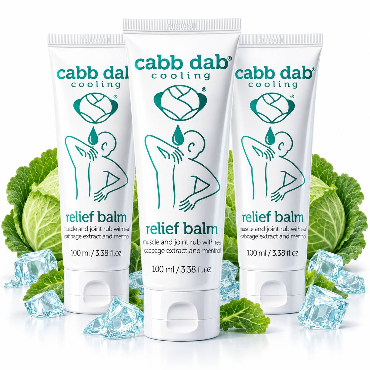 Cabb Dab Cooling Relief Balm with Cabbage Leaf Extract 100mL