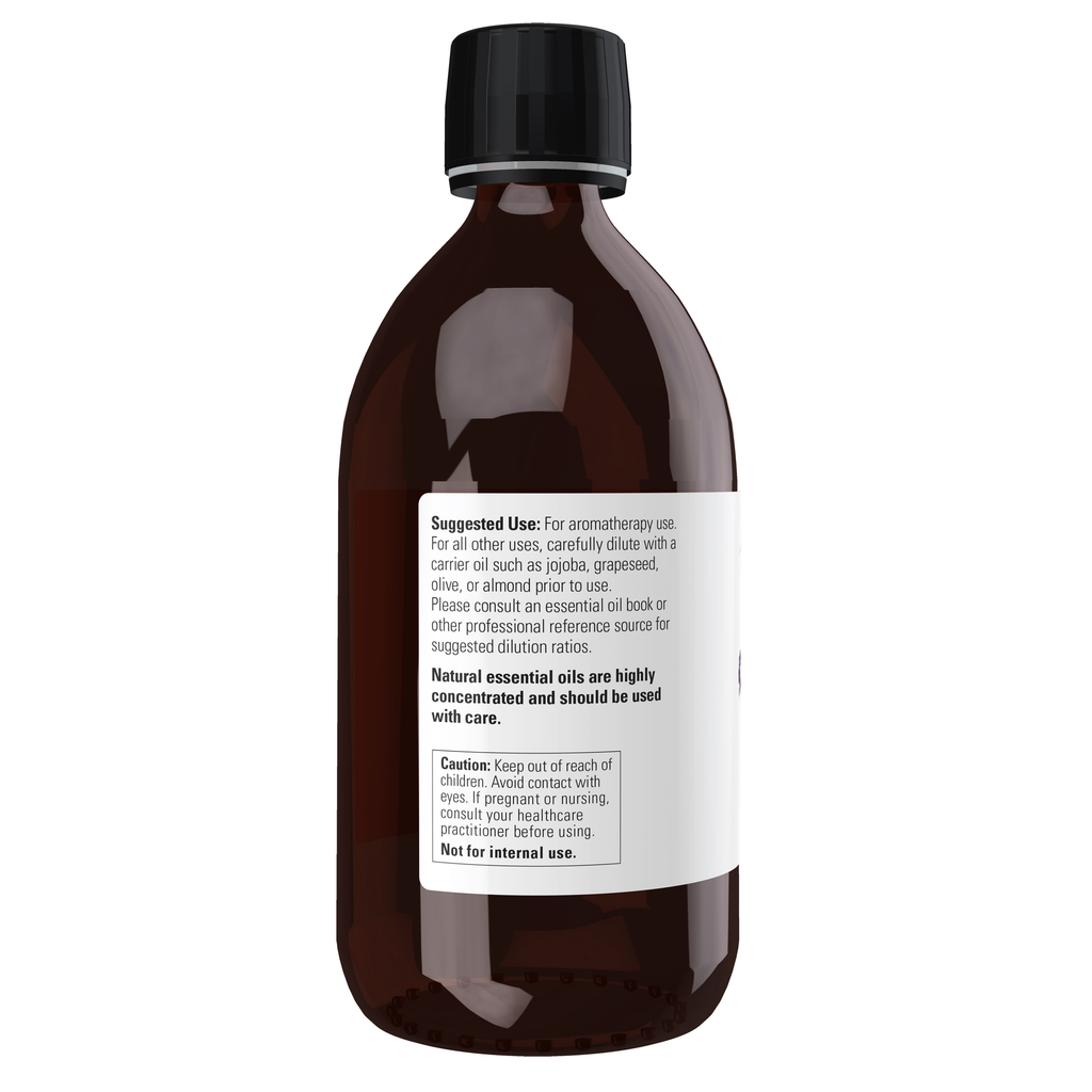 NOW Foods Lavender Oil - 16 fl. oz. – Left label / Etykieta producenta