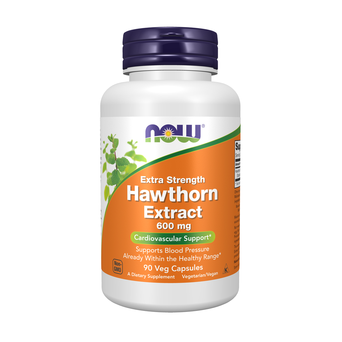 NOW Foods Hawthorn Extract 600 mg, Extra Strength - 90 Veg Capsules / Hawthorn ekstrakt 600 mg, zwiększona moc - 90 kapsułek roślinnych