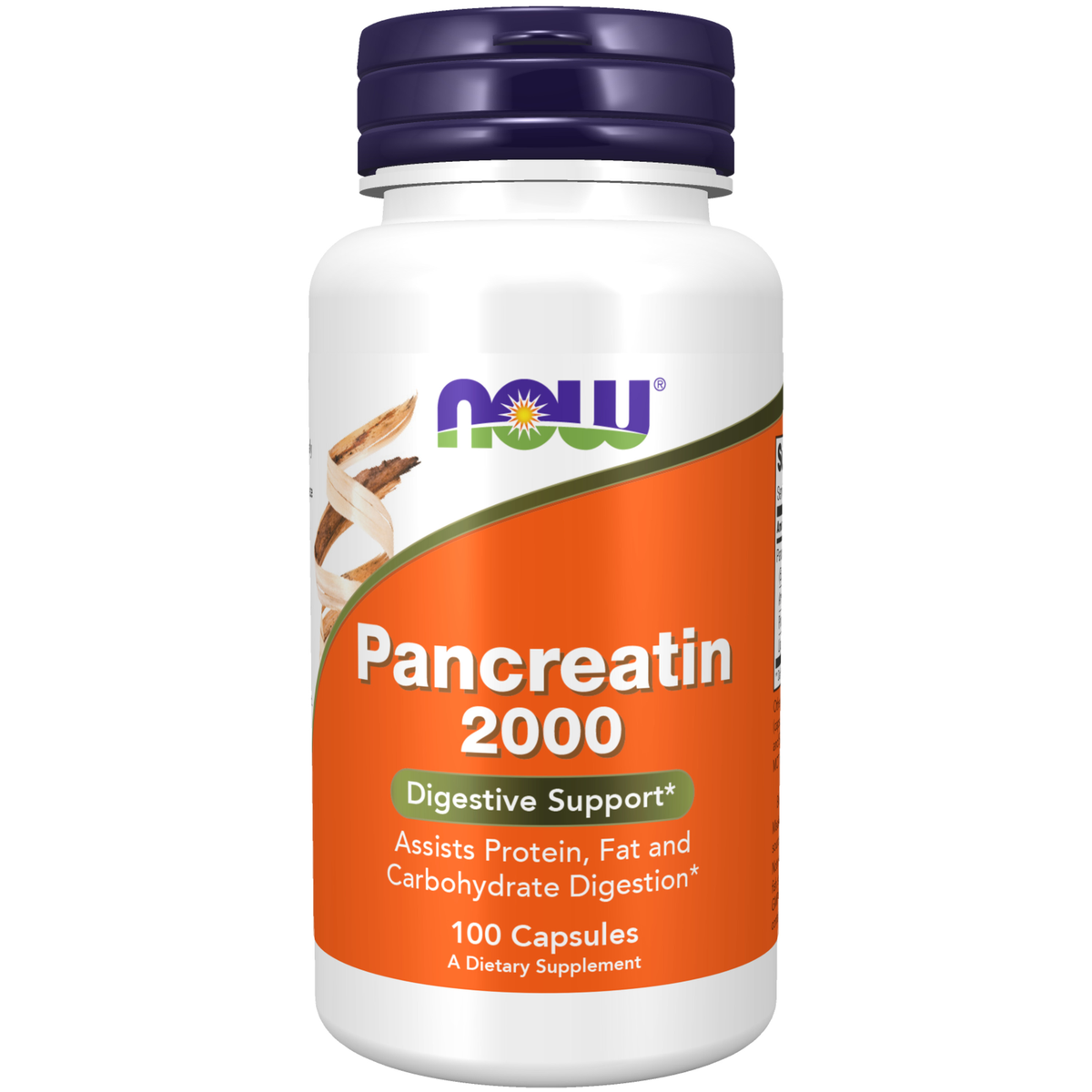 NOW Foods Pancreatin 2000 - 100 Capsules / Pancreatin 2000 - 100 kapsułek