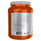NOW Foods Pea Protein, Creamy Chocolate Powder - 2 lbs. – Left label / Etykieta producenta