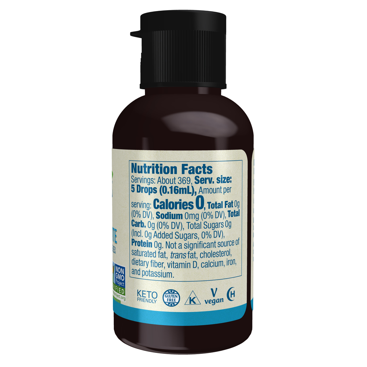 NOW Foods BetterStevia® Liquid, Organic Glycerite - 2 fl. oz. – Label details / Etykieta producenta