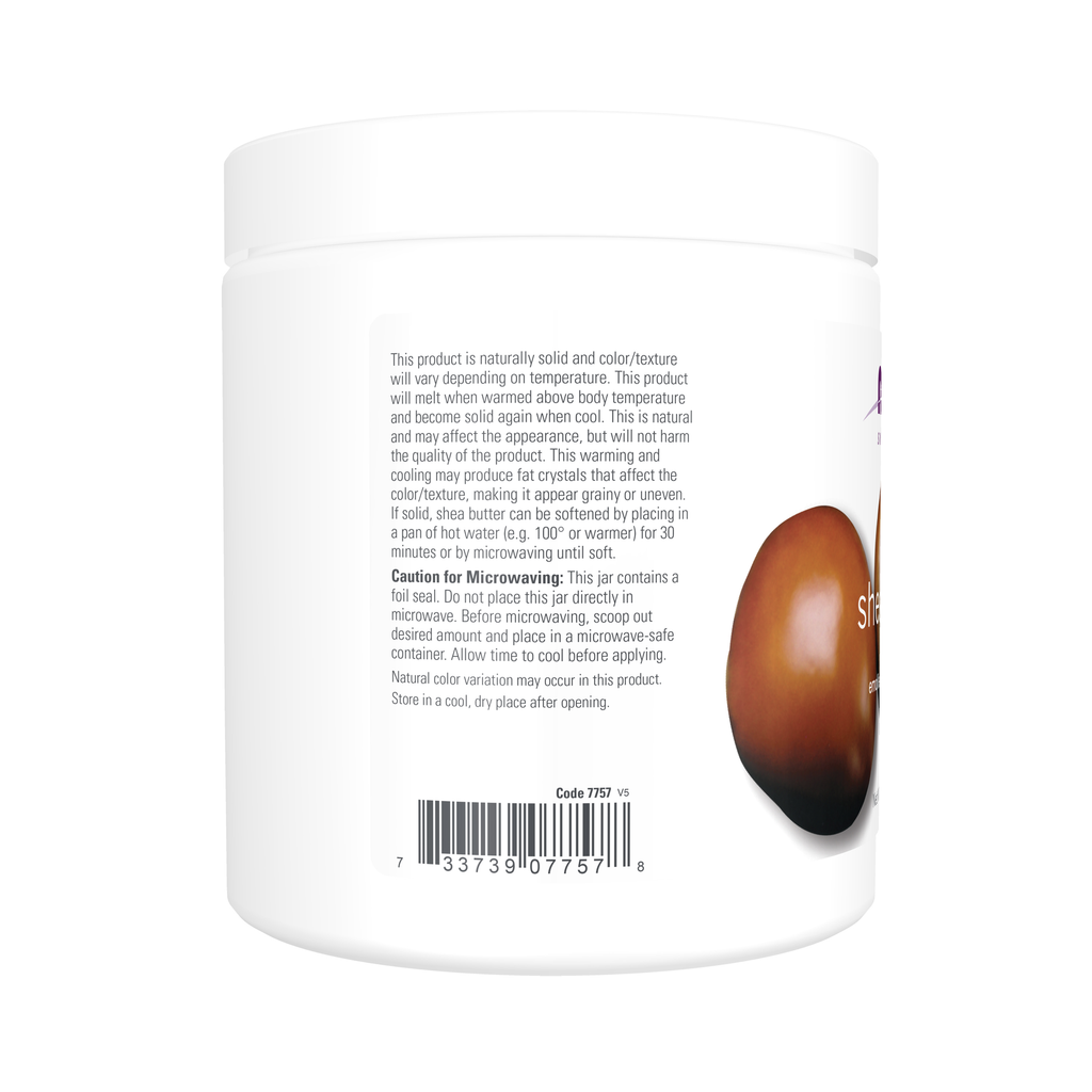 NOW Foods Shea Butter 16 oz. – Left label / Etykieta producenta
