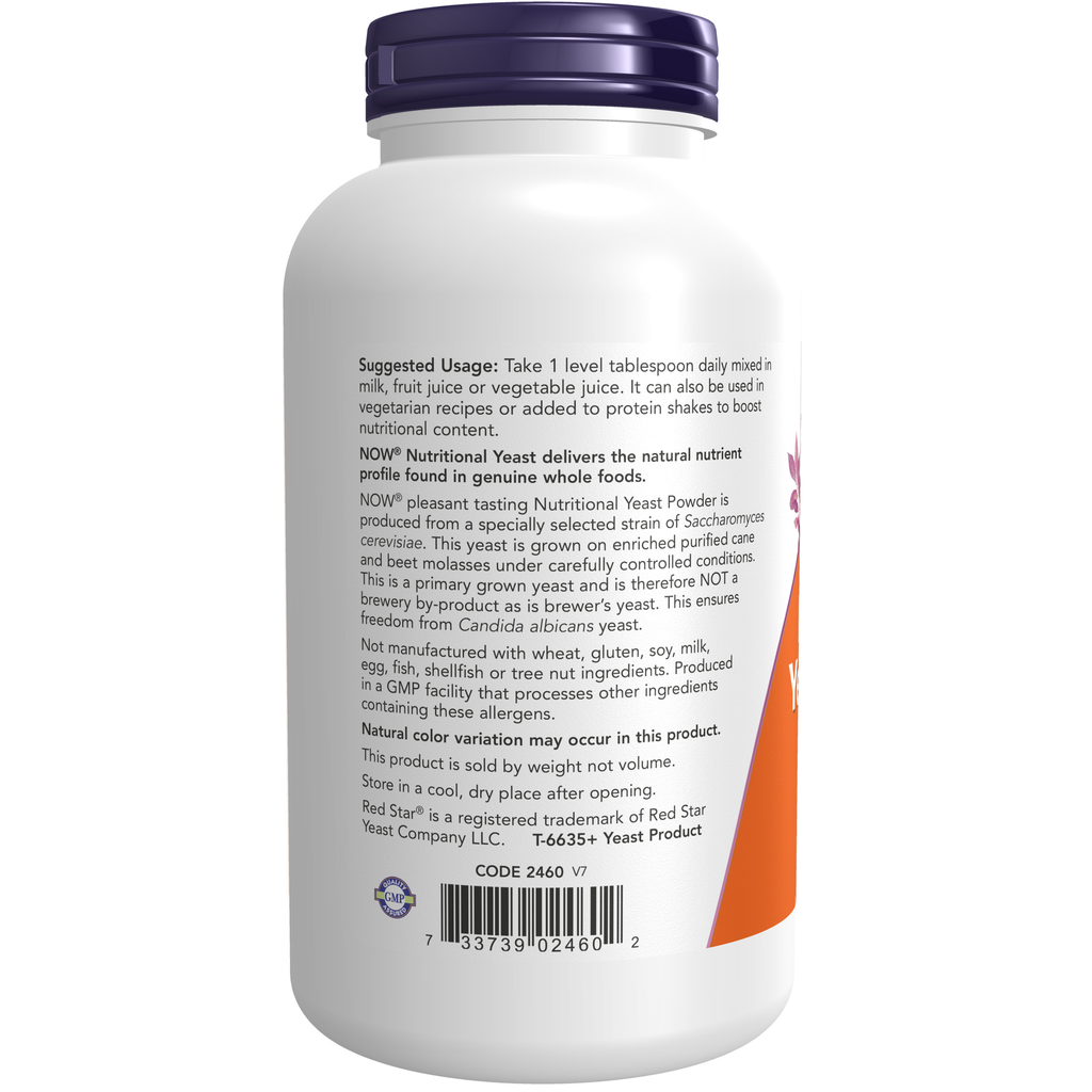 NOW Foods Nutritional Yeast Powder - 10 oz. – Label details / Etykieta producenta
