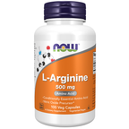 NOW Foods L-Arginine 500 mg - 100 Veg Capsules / L-arginina 500 mg - 100 kapsułek roślinnych
