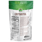 NOW Foods Erythritol - 1 lb. – Back label / Etykieta producenta