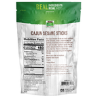 NOW Foods Cajun Sesame Sticks - 9 oz. – back label / Etykieta producenta