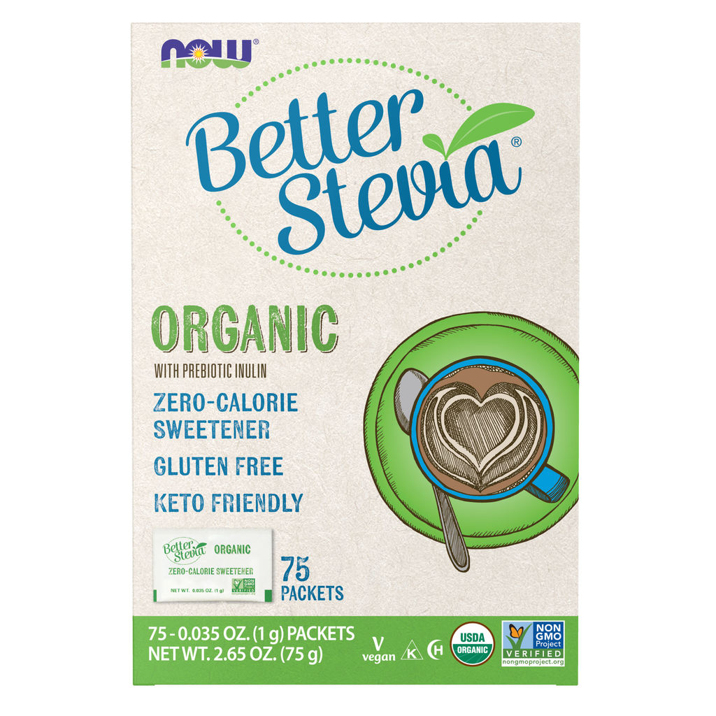 NOW Foods BetterStevia® Organic - 75 Packets/Box / BetterStevia® produkt ekologiczny - 75 saszetek/Box