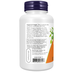NOW Foods Oregano 450 mg - 100 Veg Capsules – left label / Etykieta producenta