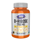 NOW Foods D-Ribose 750 mg - 120 Veg Capsules / D-ryboza 750 mg - 120 kapsułek roślinnych