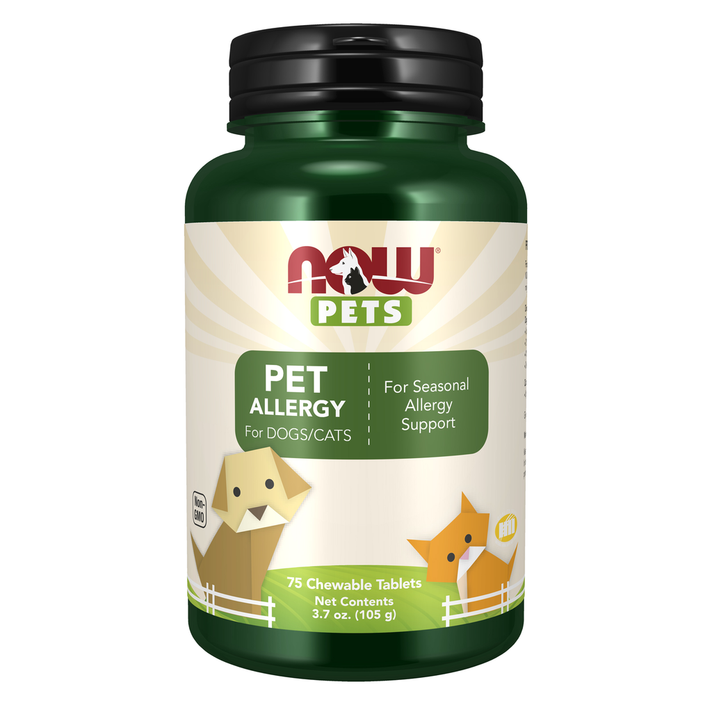 NOW Foods Pet Allergy - 75 Chewable Tablets / Pet Allergy - 75 tabletek do żucia