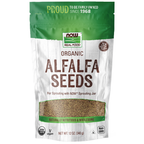 NOW Foods Alfalfa Seeds, Organic - 12 oz. / lucerna nasiona, produkt ekologiczny - 12 oz.