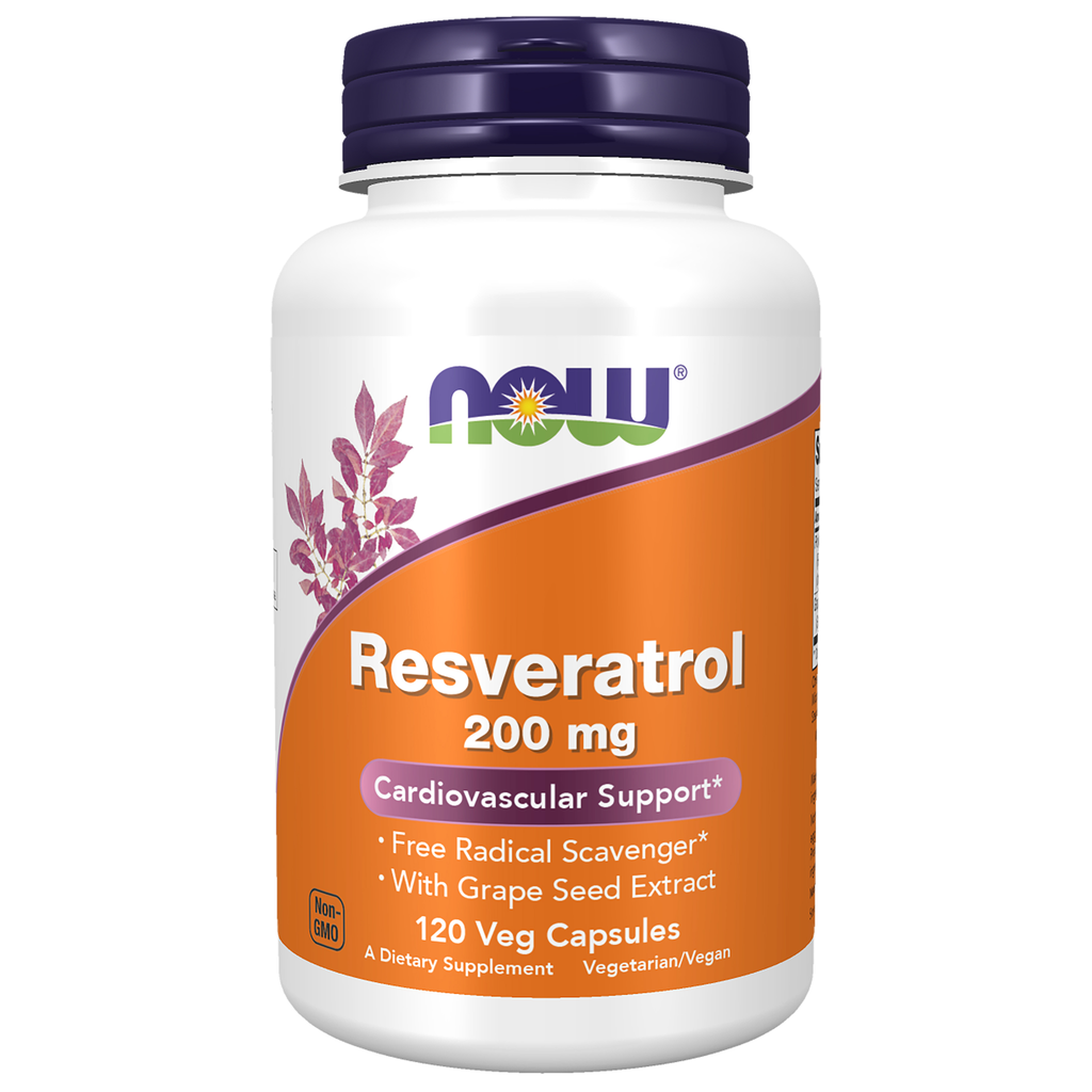 NOW Foods Resveratrol 200 mg - 120 Veg Capsules / resweratrol 200 mg - 120 kapsułek roślinnych