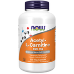 NOW Foods Acetyl-L-Carnitine 500 mg - 200 Veg Capsules / acetylo-L-karnityna 500 mg - 200 kapsułek roślinnych