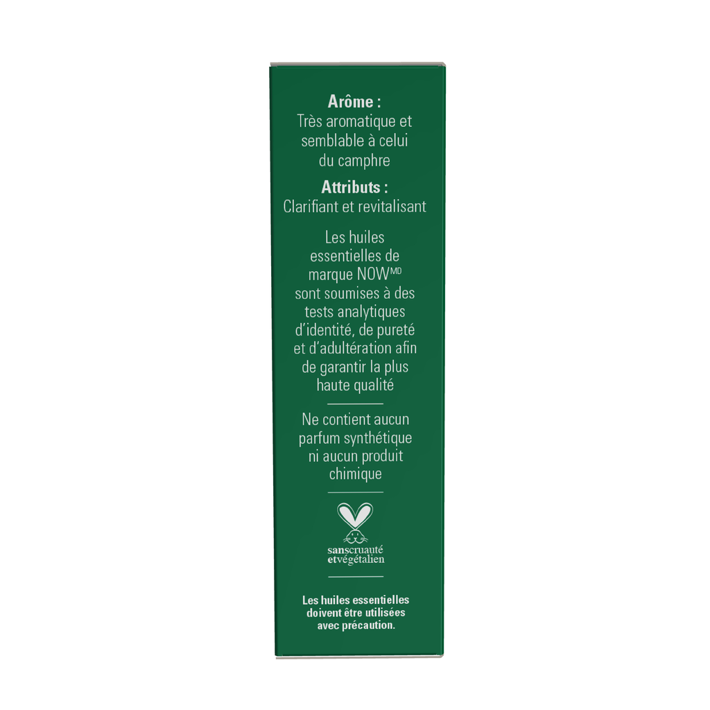 NOW Foods Eucalyptus Essential Oil Blend, Organic Roll-On - 10 mL – Left label / Etykieta producenta