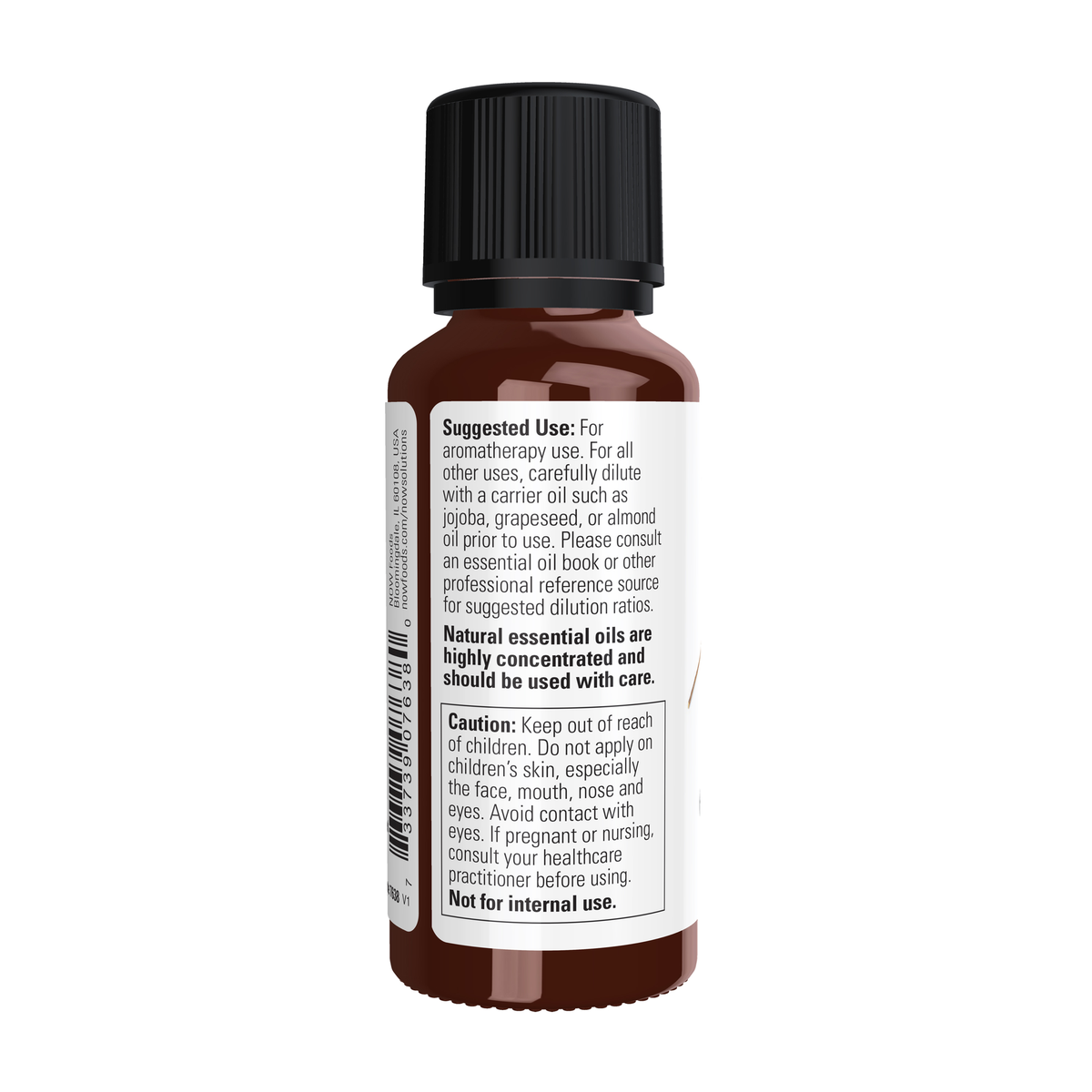 NOW Foods Lemon Eucalyptus Oil - 1 fl. oz. – Left label / Etykieta producenta