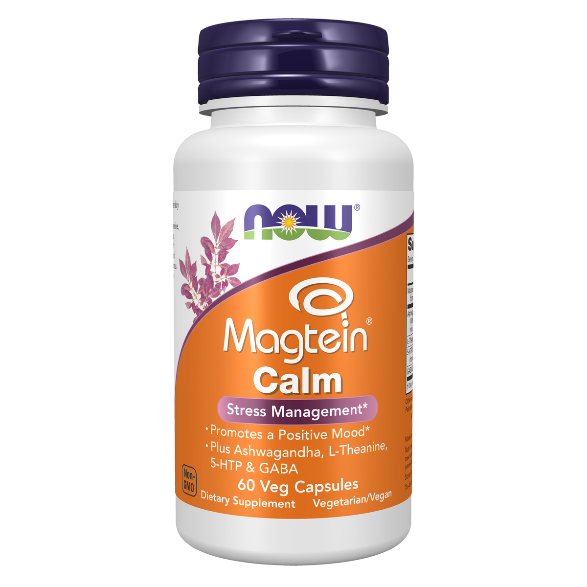 NOW Foods Magtein® Calm 60 Veg caps / Magtein® Calm 60 kapsułek roślinnych
