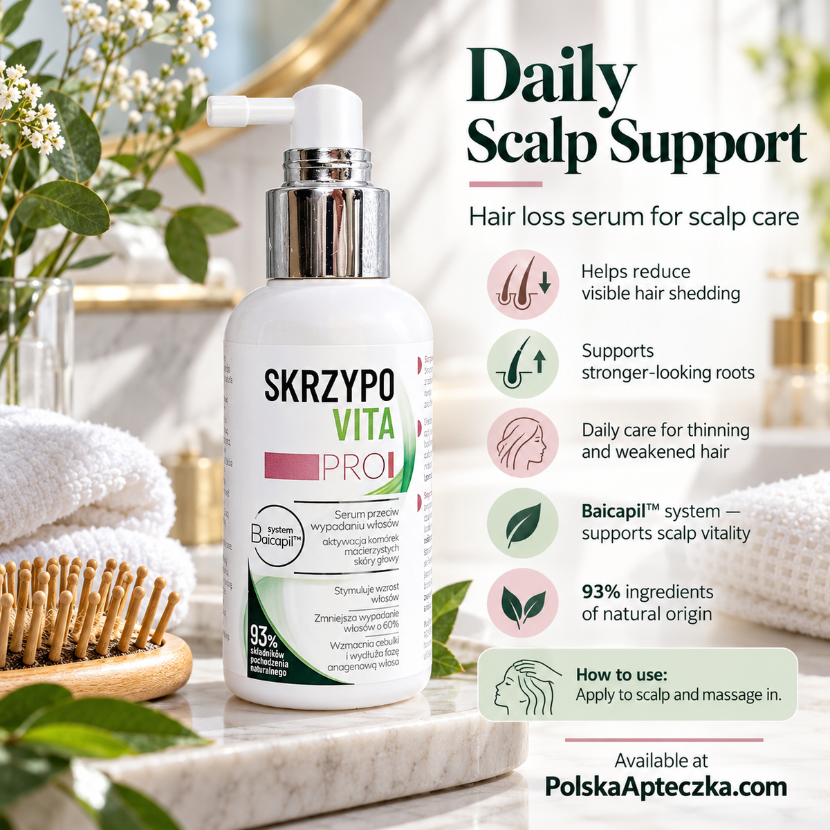 Skrzypovita PRO Anti-Hair Loss & Hair Growth Serum Baicapil 125ml