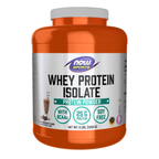 NOW Foods Whey Protein Isolate, Creamy Chocolate Powder - 5 lbs. / izolat białka serwatkowego, kremowa czekolada proszek - 5 lb