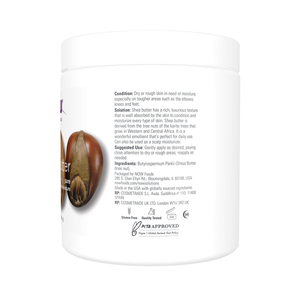 NOW Foods Shea Butter 16 oz. – Right label / Etykieta producenta