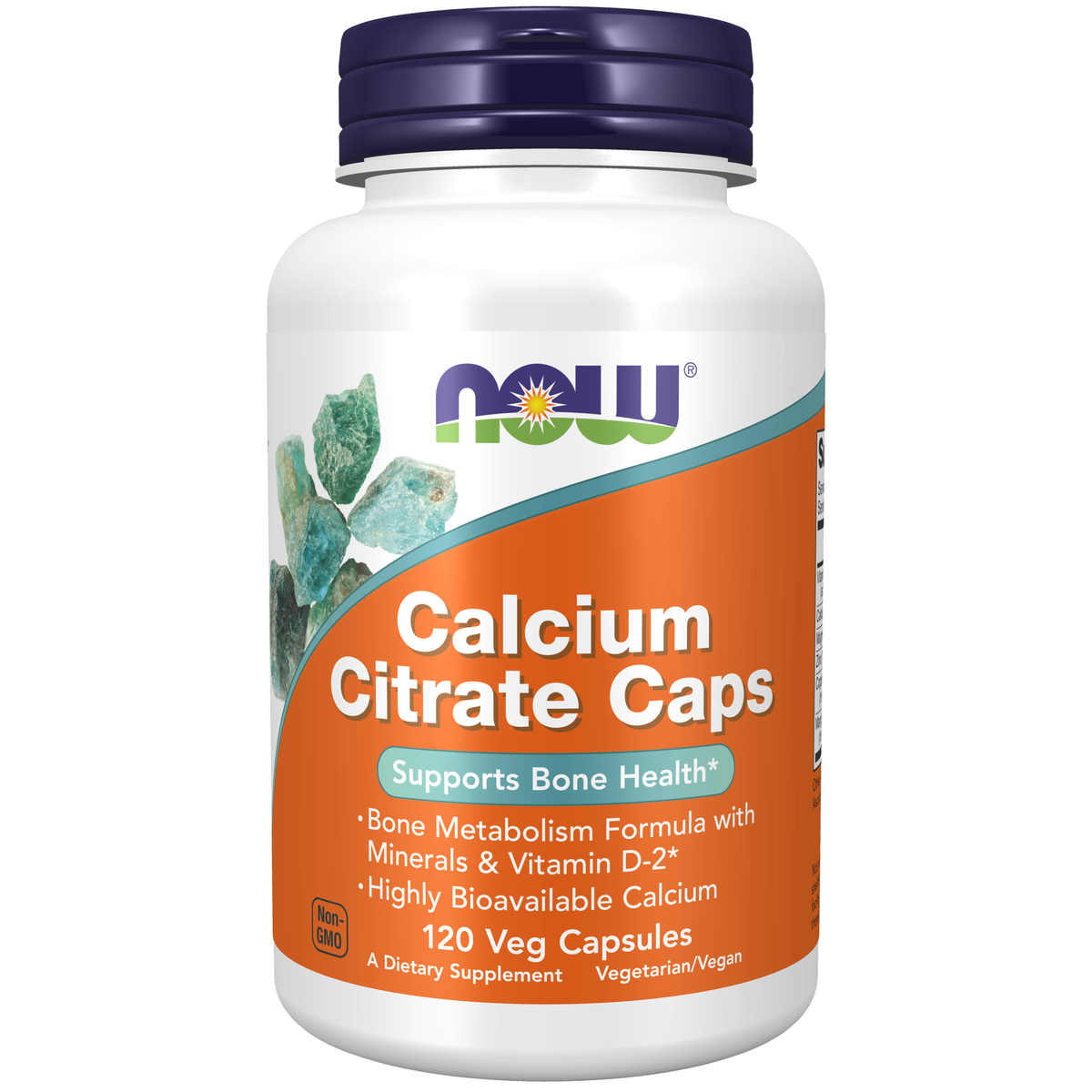 NOW Foods Calcium Citrate - 120 Veg Capsules / cytrynian wapnia - 120 kapsułek roślinnych