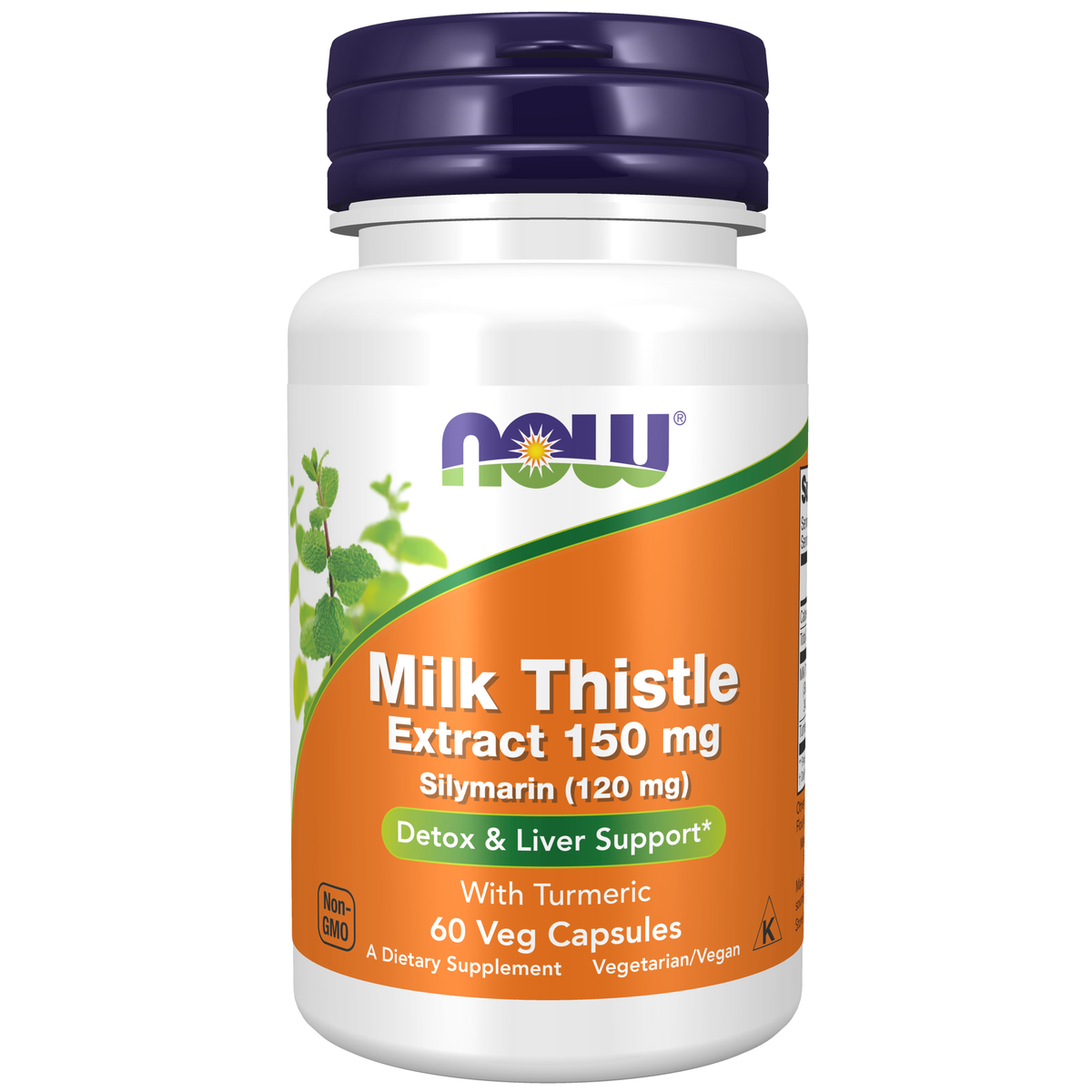 NOW Foods Milk Thistle Extract 150 mg Silymarin (120 mg) - 60 Veg Capsules / ostropest plamisty ekstrakt 150 mg Silymarin (120 mg) - 60 kapsułek roślinnych