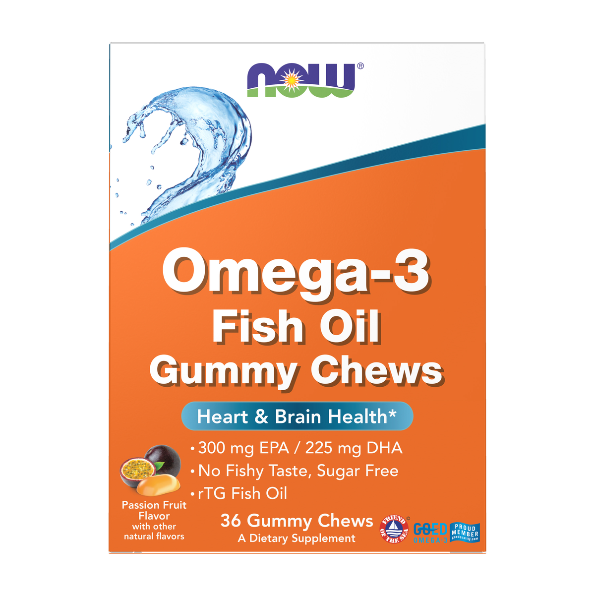 NOW Foods Omega-3 Fish Oil Gummy Chews - 36 Count / Omega-3 olej rybi Gummy Chews - 36 Count