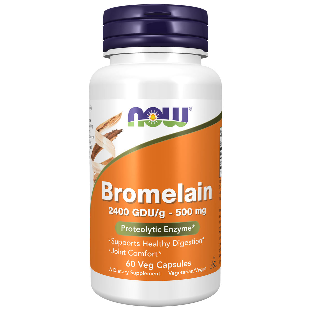 NOW Foods Bromelain 500 mg - 60 Veg Capsules / bromelaina 500 mg - 60 kapsułek roślinnych