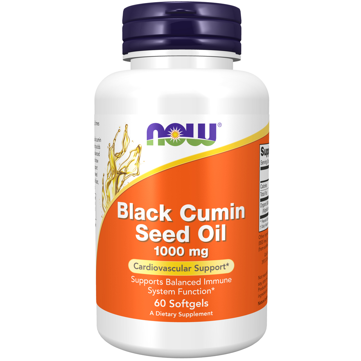 NOW Foods Black Cumin Seed Oil 1000 mg Softgels / czarny kmin nasiona olejek 1000 mg kapsułek miękkich