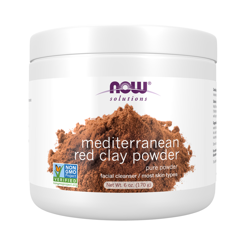 NOW Foods Mediterranean Red Clay Powder - 6 oz. / Mediterranean czerwony Clay proszek - 6 oz.
