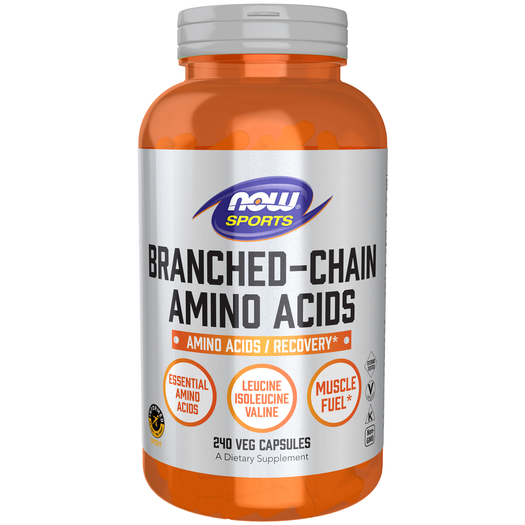 NOW Foods Branched Chain Amino Acids - 240 Veg Capsules / Branched Chain Amino Acids - 240 kapsułek roślinnych