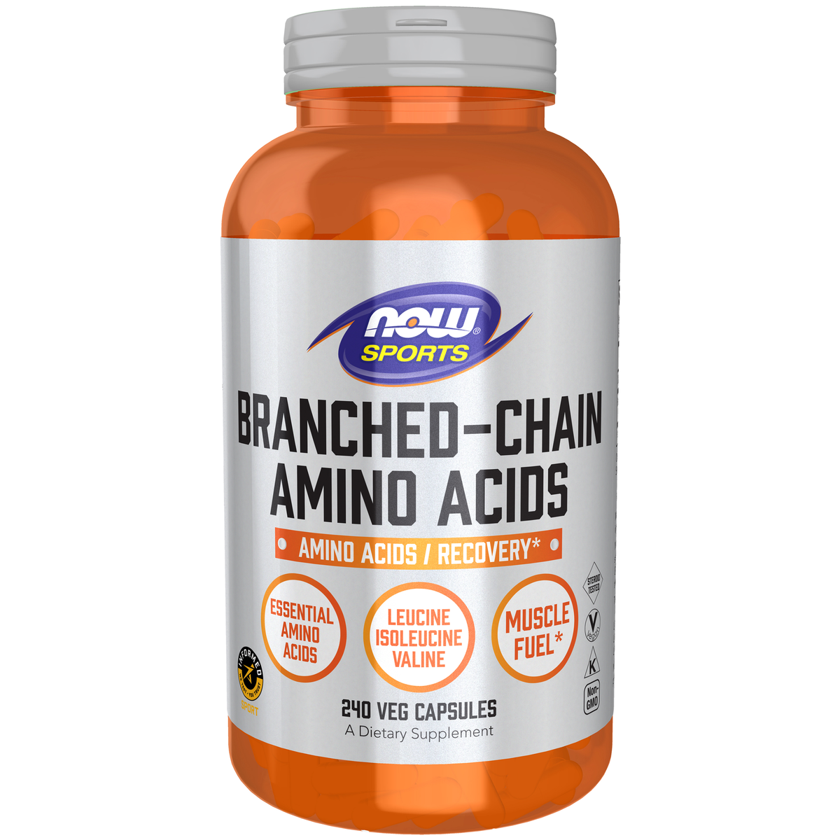 NOW Foods Branched Chain Amino Acids - 240 Veg Capsules / Branched Chain Amino Acids - 240 kapsułek roślinnych