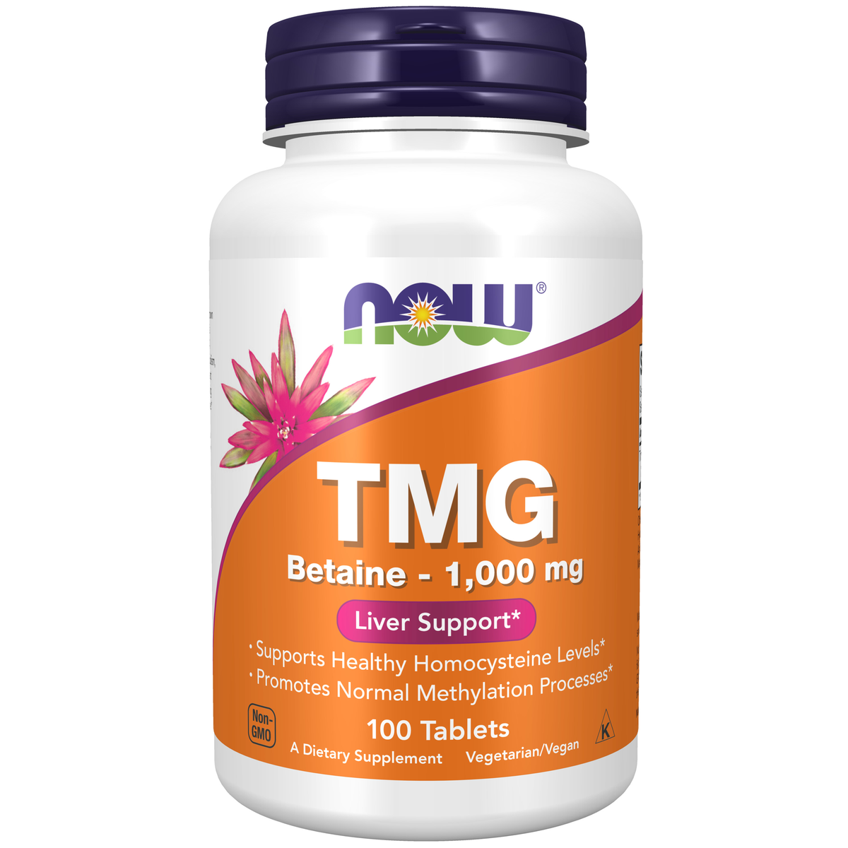 NOW Foods TMG Betaine 1,000 mg - 100 Tablets / TMG Betaine 1,000 mg - 100 tabletek
