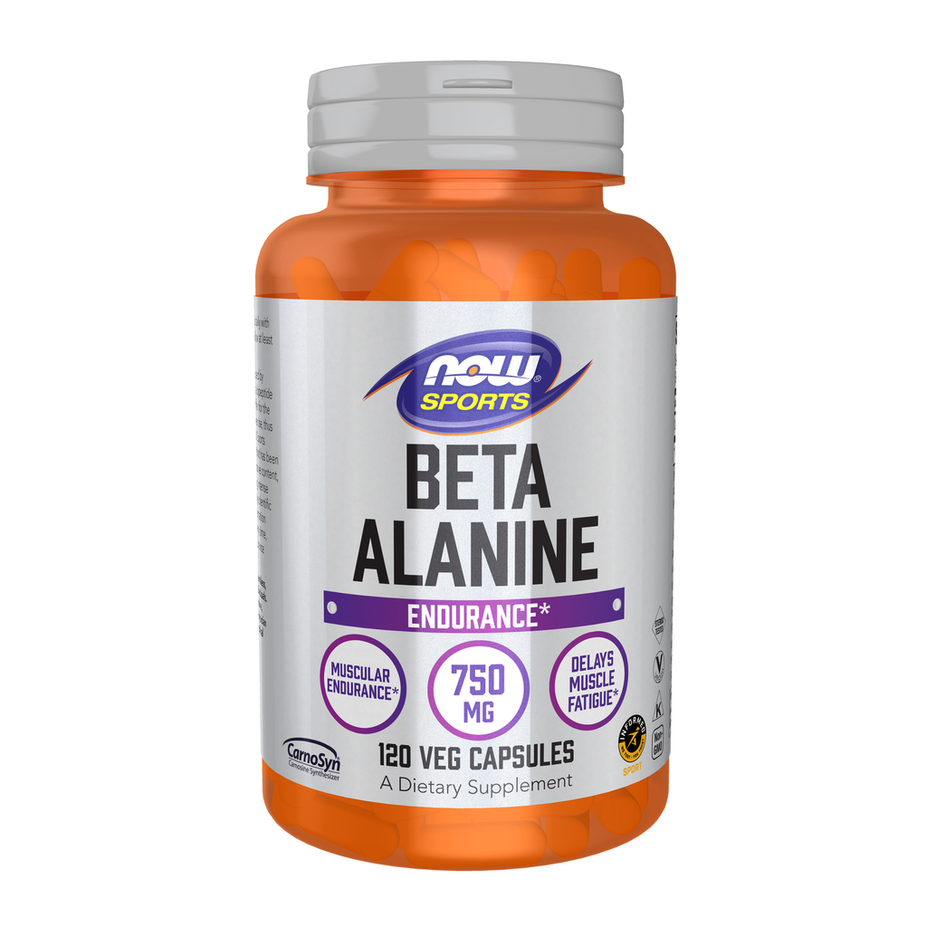 NOW Foods Beta-Alanine 750 mg - 120 Veg Capsules / Beta-Alanine 750 mg - 120 kapsułek roślinnych