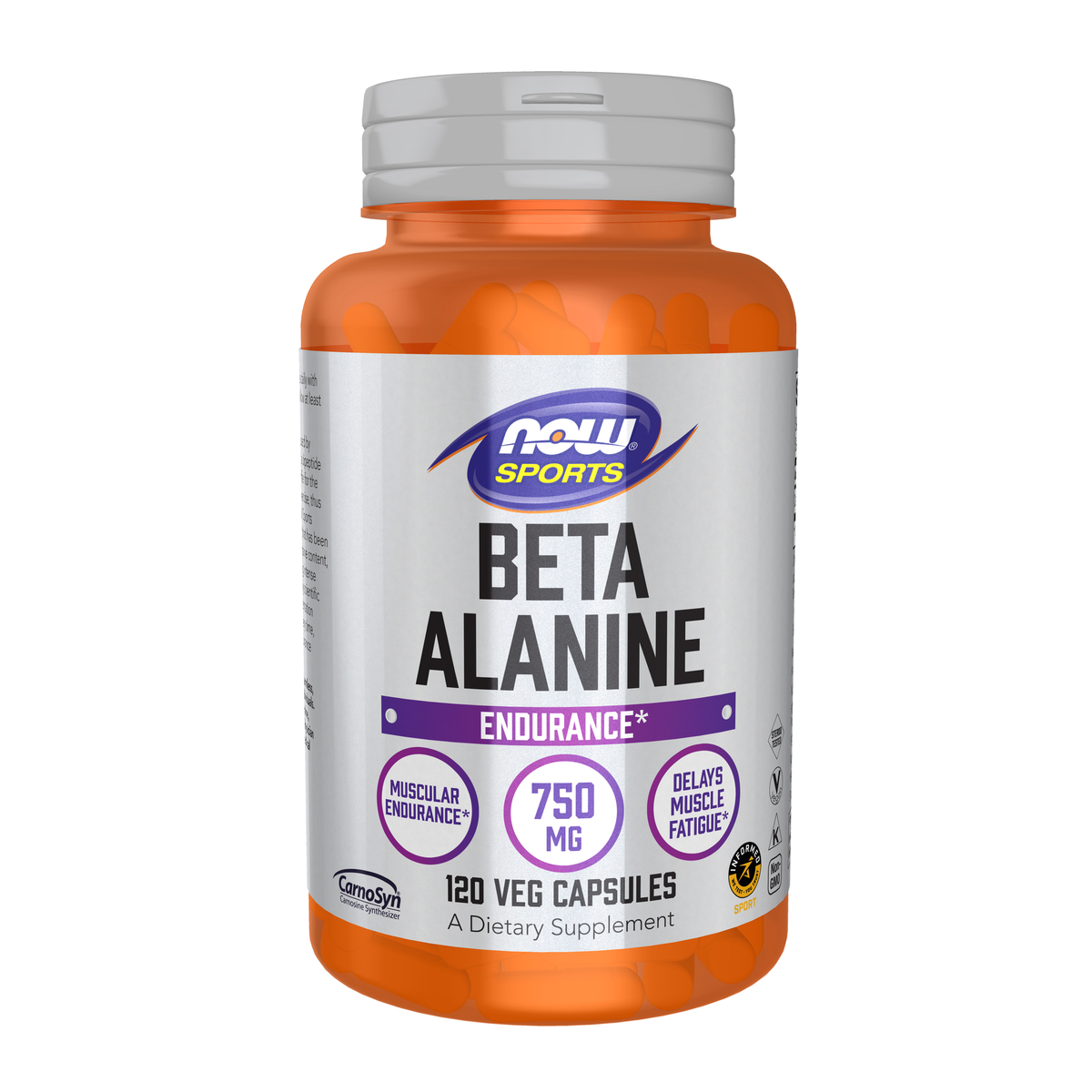NOW Foods Beta-Alanine 750 mg - 120 Veg Capsules / Beta-Alanine 750 mg - 120 kapsułek roślinnych