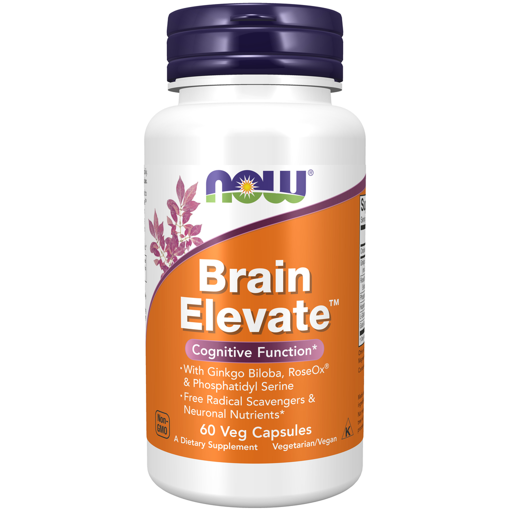 NOW Foods Brain Elevate™ - 60 Veg Capsules / Brain Elevate™ - 60 kapsułek roślinnych
