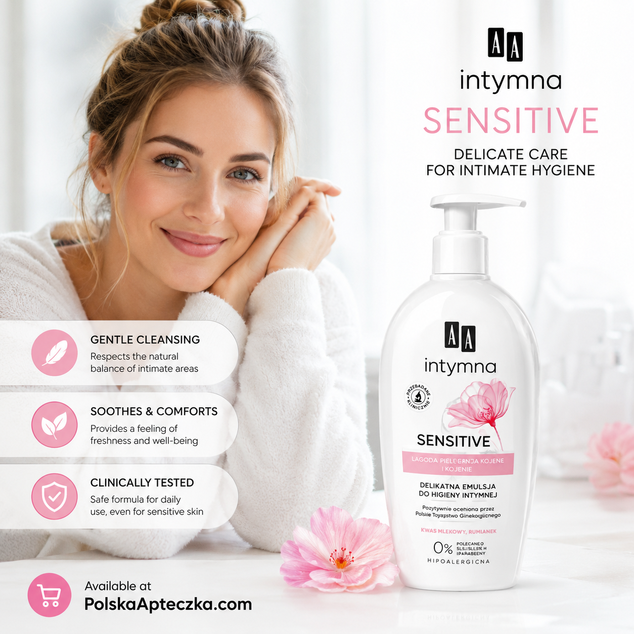 AA Intymna Sensitive Intimate Hygiene Emulsion pH Balanced 300ml    lifestyle